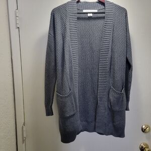 Max Studio Charcoal Textured Cardigan